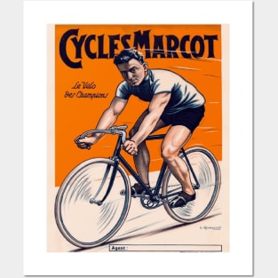 Cycles Marcot - Vintage French  Advertising Poster Design Posters and Art